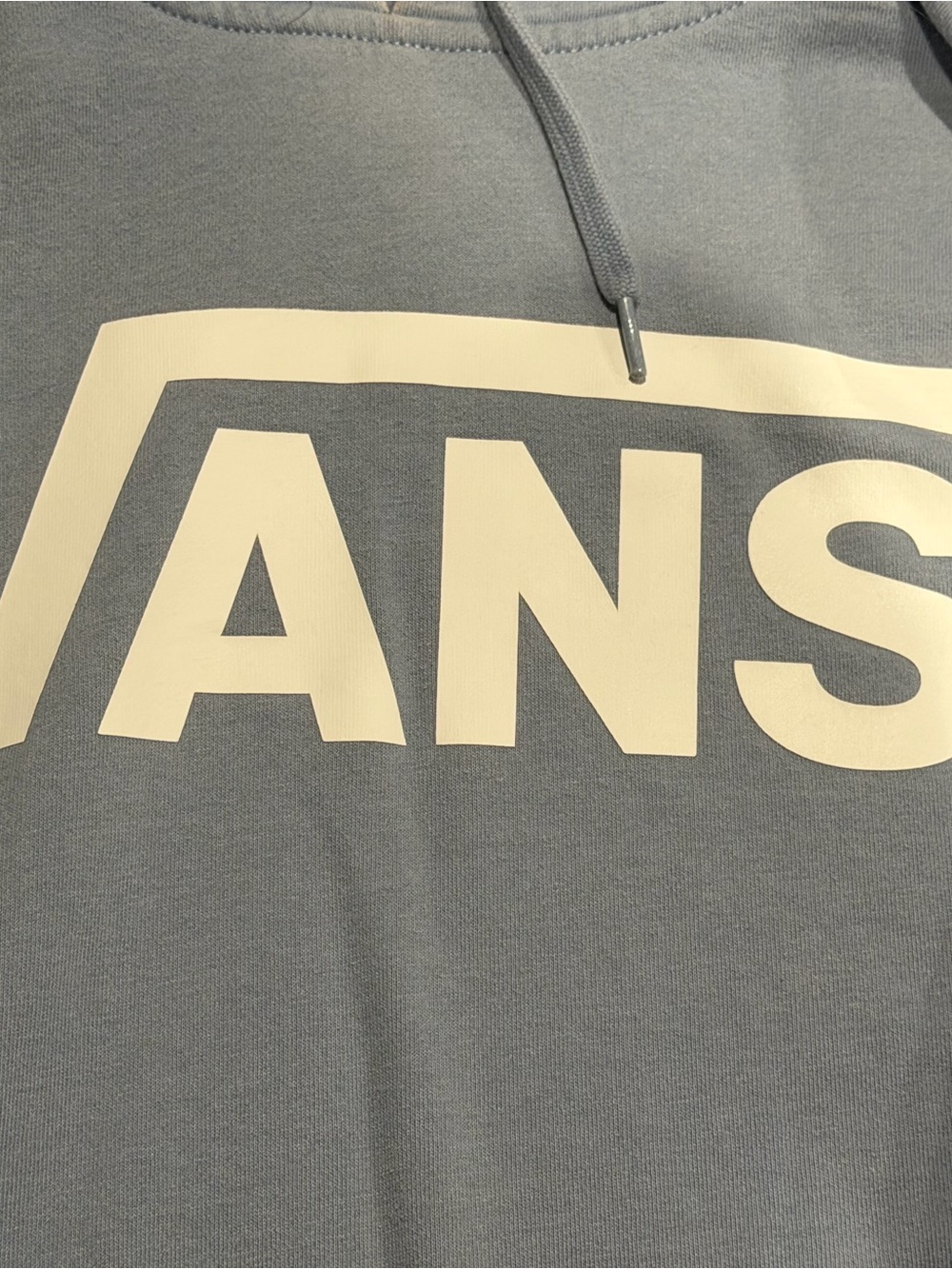 Vans Light Blue Hoodie with White Logo